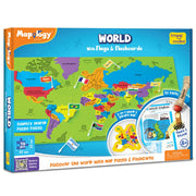 Imagimake Mapology World With Flags & Flashcards With 1 Monument Set