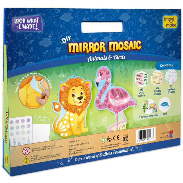 Imagimake Mirror Mosaic : Animals & Birds-Arts & Crafts-Imagimake-Toycra