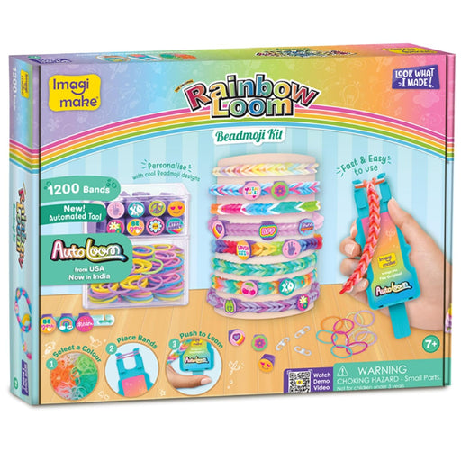 Imagimake Rainbow Loom Beadmoji Bracelet Making Kit-Arts & Crafts-Imagimake-Toycra