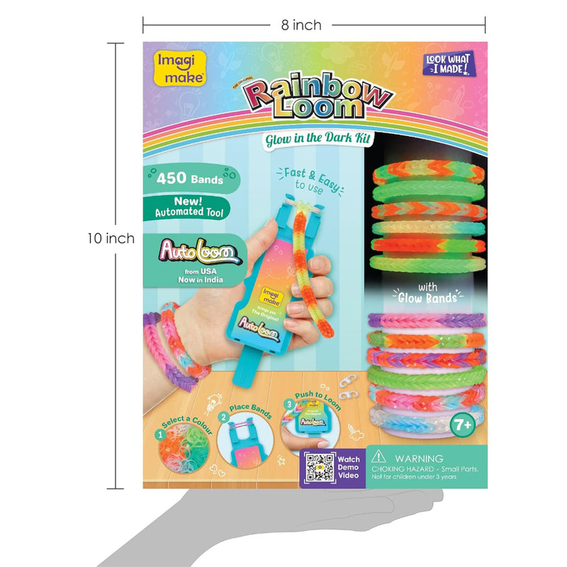 Imagimake Rainbow Loom Glow in the Dark Kit-Arts & Crafts-Imagimake-Toycra