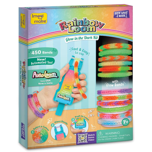 Imagimake Rainbow Loom Glow in the Dark Kit-Arts & Crafts-Imagimake-Toycra