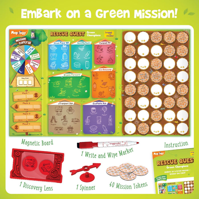 Imagimake Rescue Quest–Green Champions-Board Games-Imagimake-Toycra