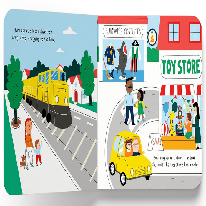In My Car Up, Down And All Around The Town-Board Book-WH-Toycra