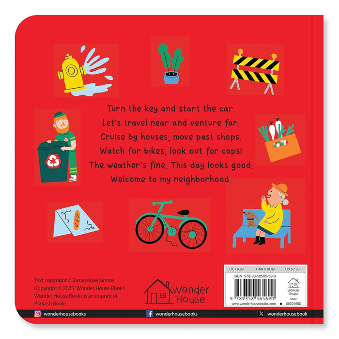In My Car Up, Down And All Around The Town-Board Book-WH-Toycra