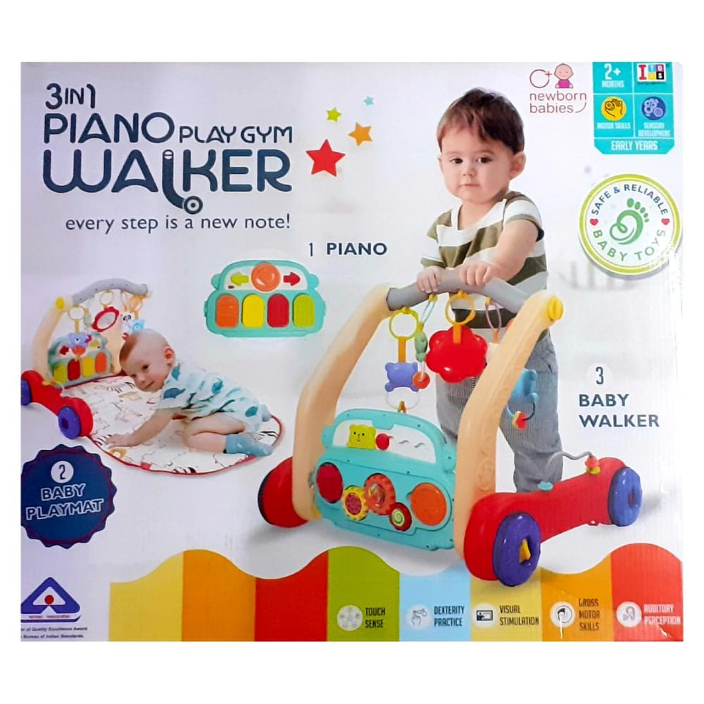 Itoys 3-in-1 Piano Play Gym with Walker — Toycra