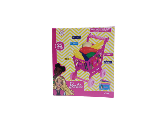 Itoys Barbie Mini Shopping Cart - Fruits & Vegetables-Pretend Play-Itoys-Toycra