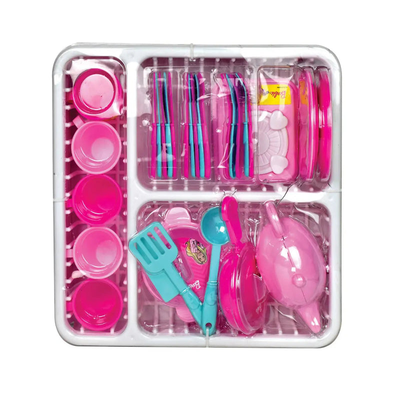 Itoys Barbie Sweet Home Kitchen Set with Basket 33 pcs - Multicolor