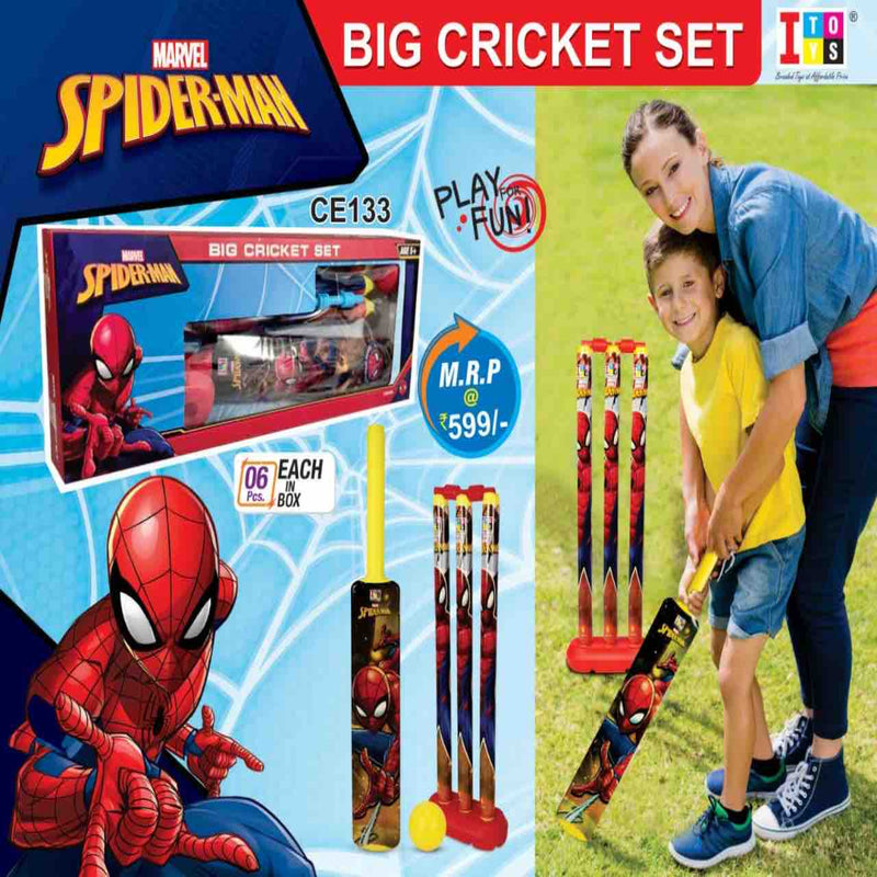 Itoys Big Cricket Set - Spiderman