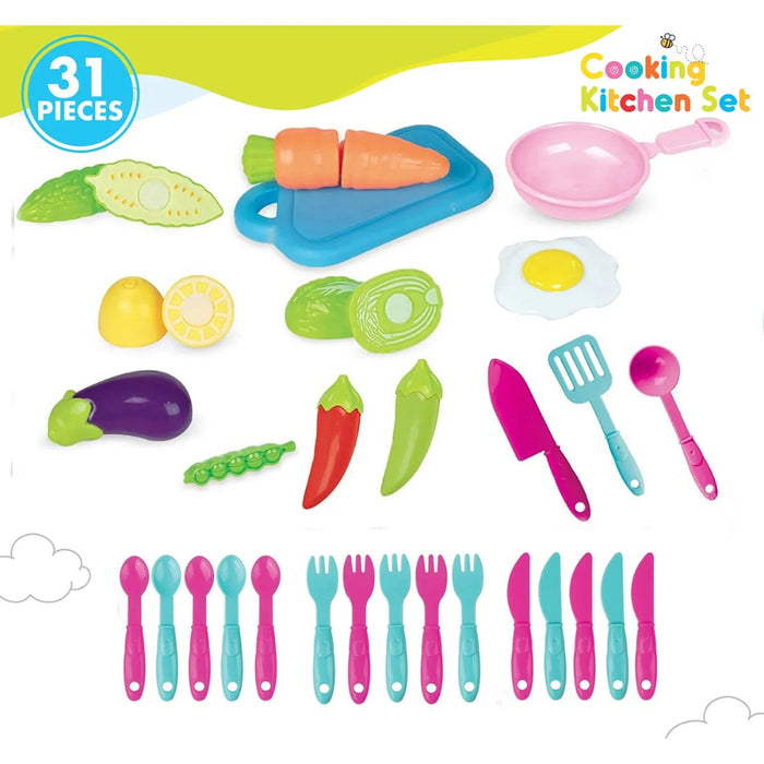 Itoys Cooking Kitchen Set (Colour May Vary)-Pretend Play-Itoys-Toycra