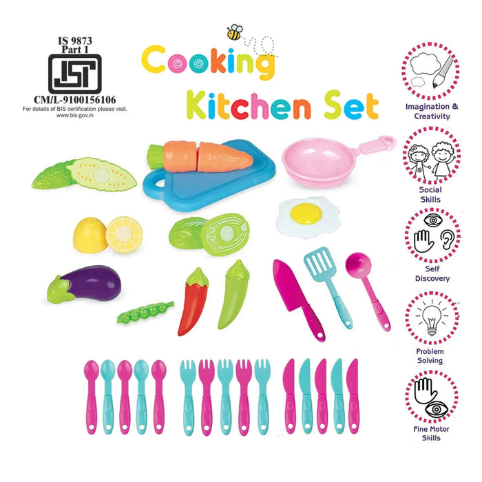 Itoys Cooking Kitchen Set (Colour May Vary)-Pretend Play-Itoys-Toycra