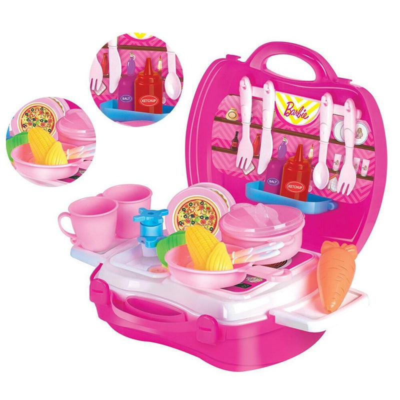 Itoys Suitcase Kitchen Set Barbie - Multi colour