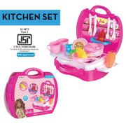 Itoys Suitcase Kitchen Set Barbie - Multi colour