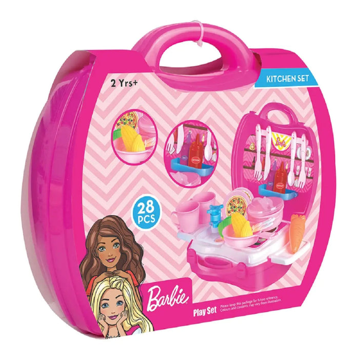 Itoys Suitcase Kitchen Set Barbie - Multi colour-Pretend Play-Itoys-Toycra
