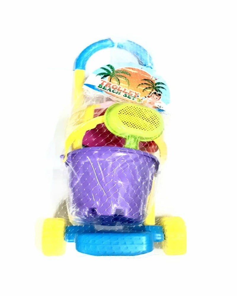 Itoys Trolley Beach Set 10 Pcs - Multicolor