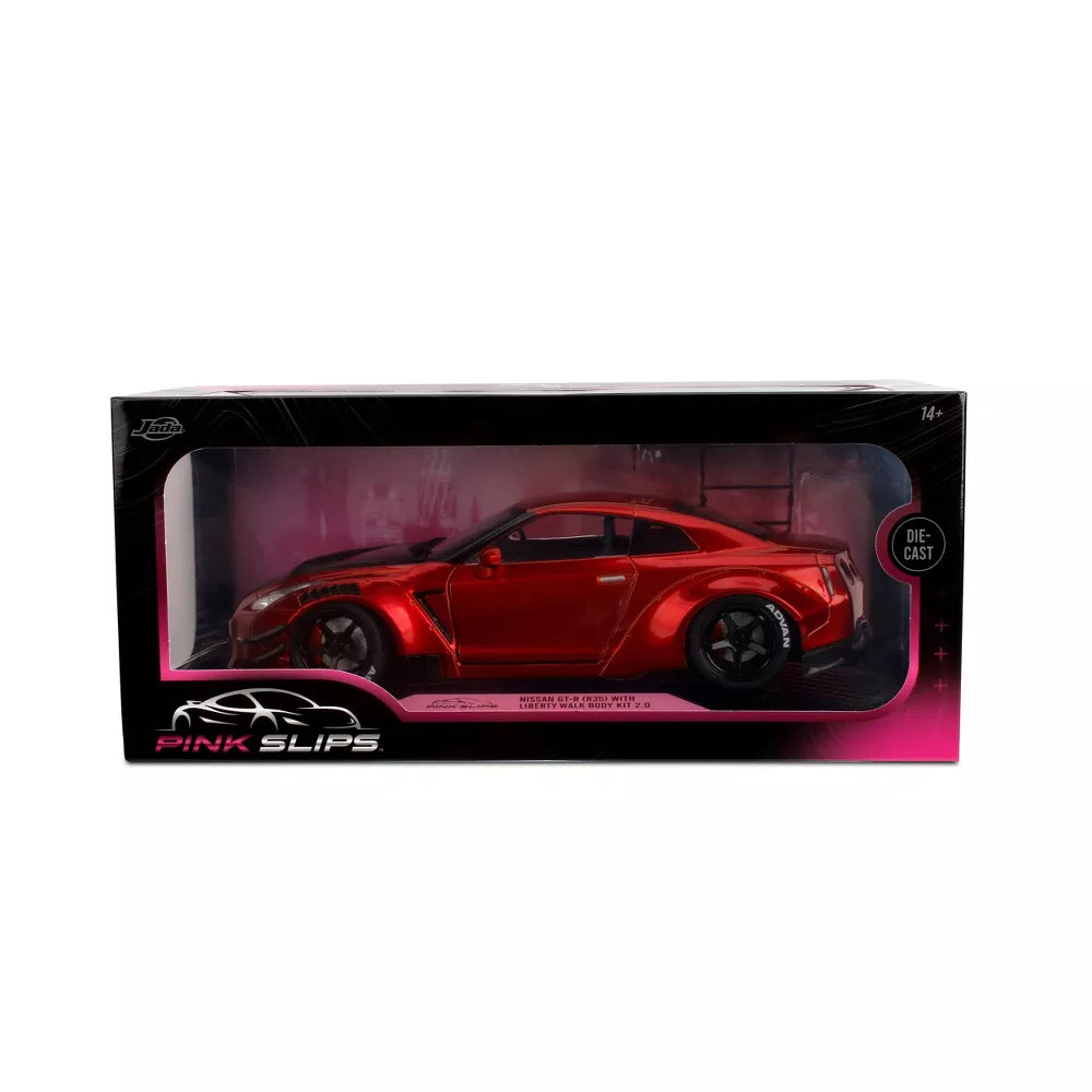 Jada Pink Slips Nissan GT-R (R35) with Liberty Walk Body Kit 2.0 1/18th Scale Die-Cast Vehicle
