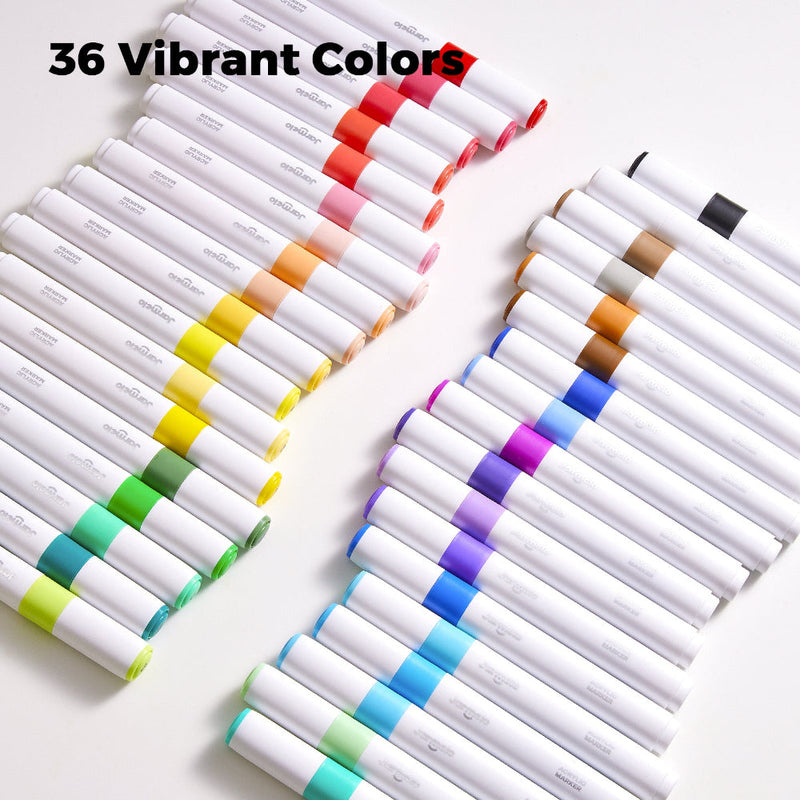 Jar Melo Acrylic Paint Markers With Bag- 36 Colors
