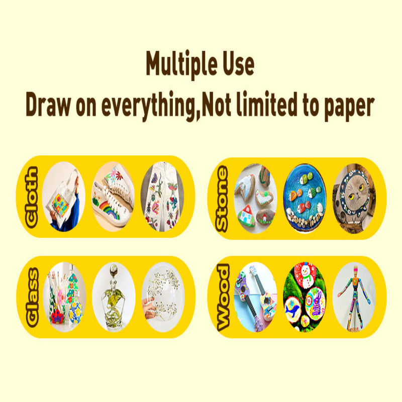 Jar Melo Acrylic Paint Markers With Bag- 36 Colors