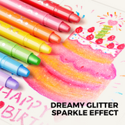 Jar Melo Dreamy Glitter Washable Crayons