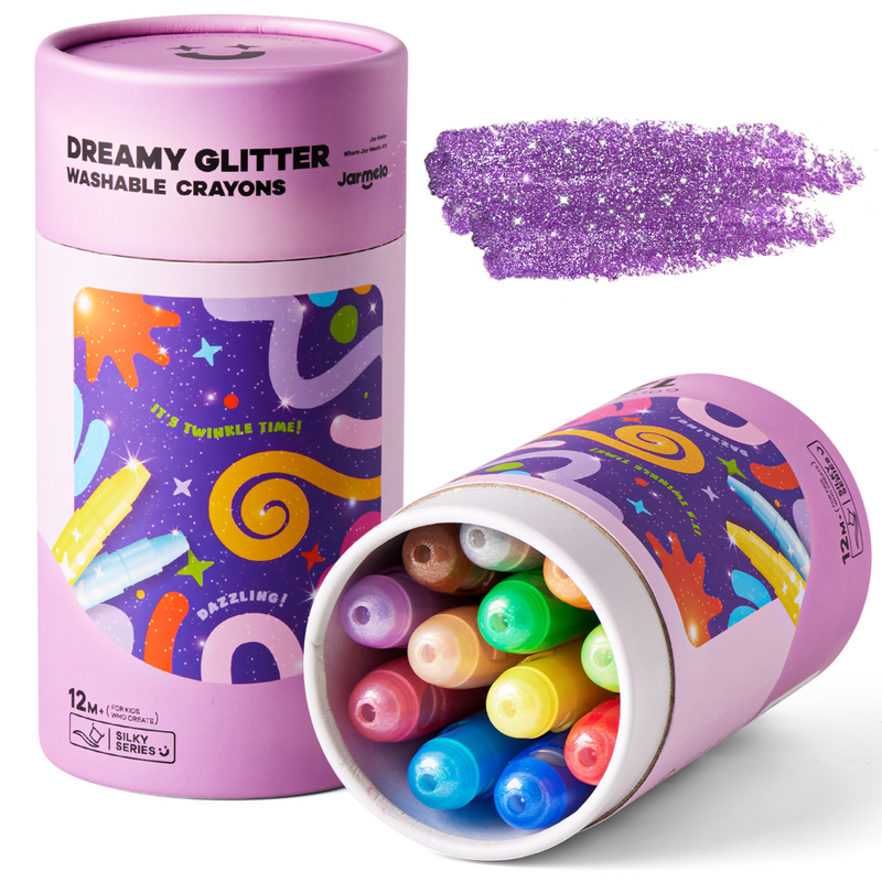 Jar Melo Dreamy Glitter Washable Crayons