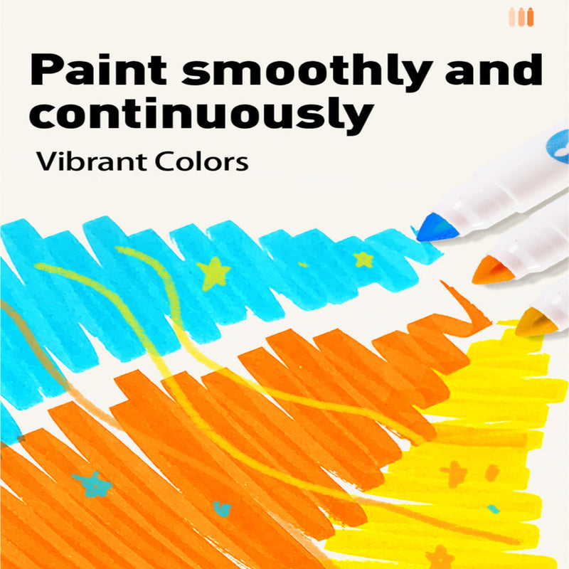Jar Melo Dual-Tip Washable Markers: 24 Colours