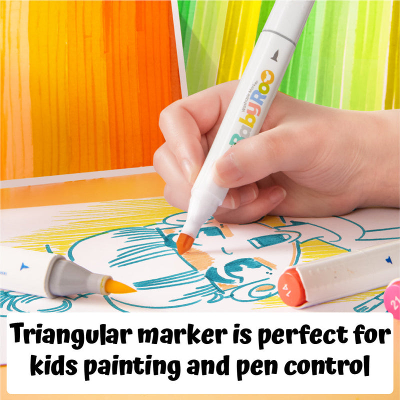 Jar Melo Dual-Tip Washable Markers: 24 Colours
