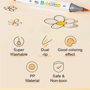 Jar Melo Dual-Tip Washable Markers: 24 Colours