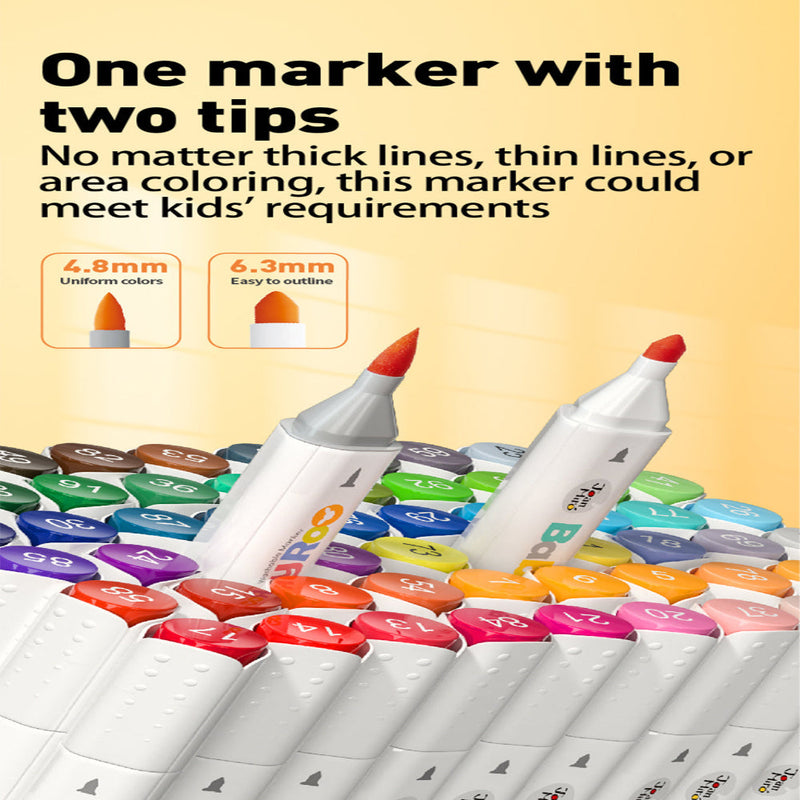 Jar Melo Dual-Tip Washable Markers: 24 Colours
