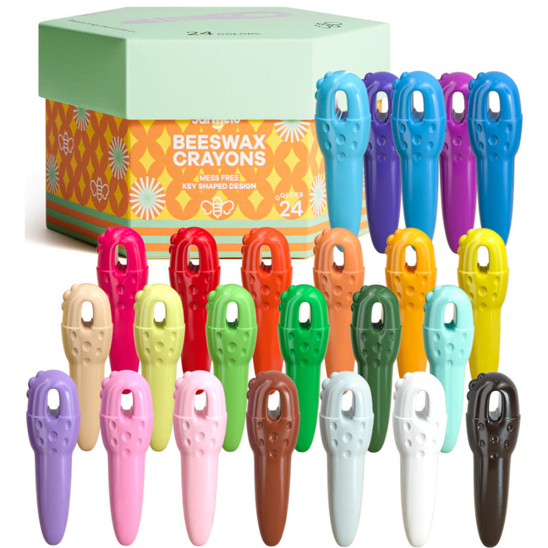 Jar Melo Key Shaped Beeswax Crayons