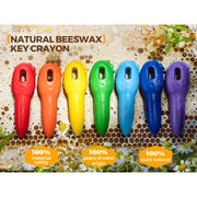 Jar Melo Key Shaped Beeswax Crayons