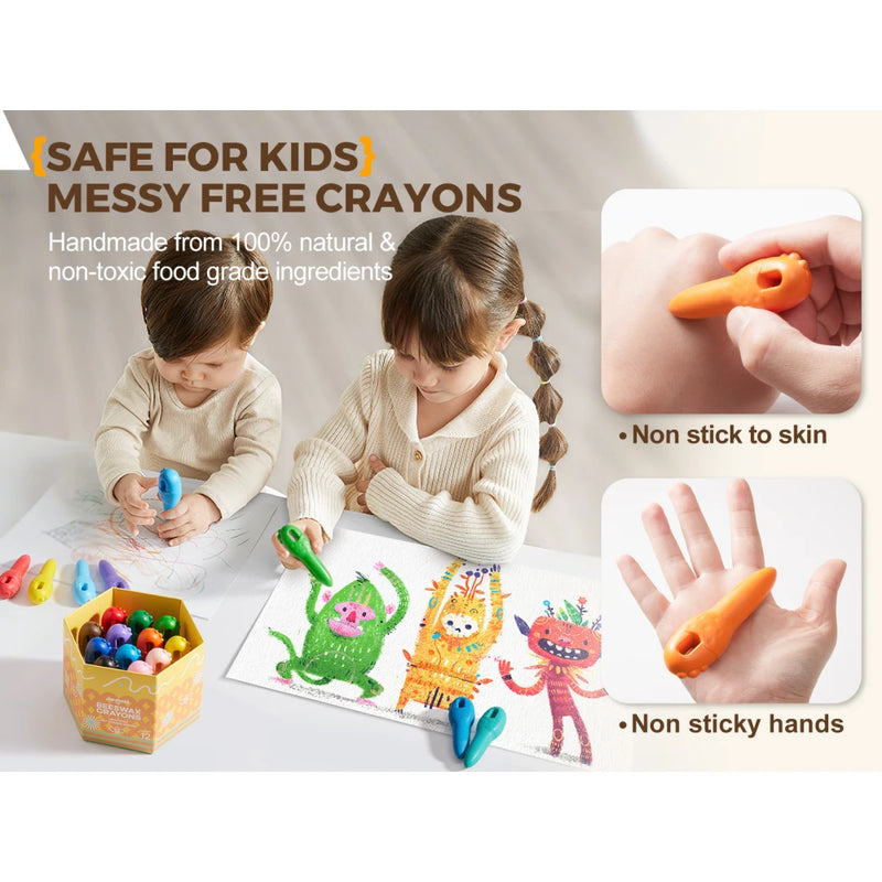 Jar Melo Key Shaped Beeswax Crayons