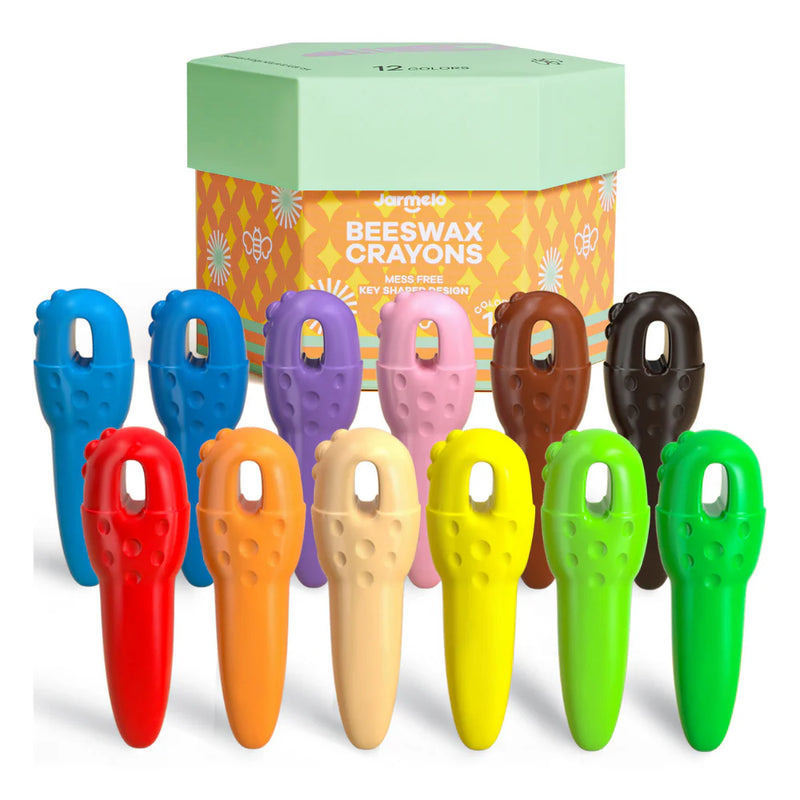 Jar Melo Key Shaped Beeswax Crayons