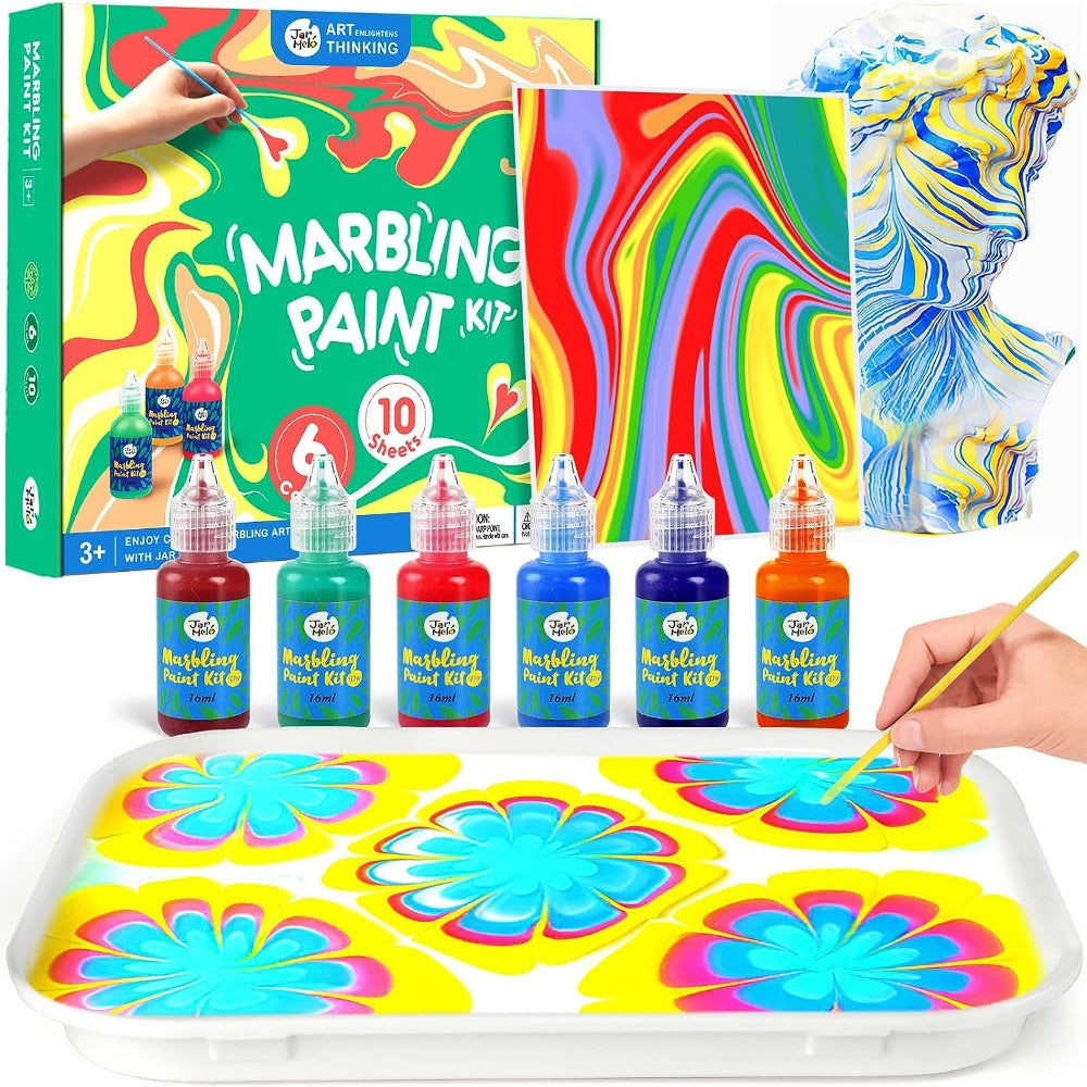 Craftorama Marbling Paint Kit for Kids, Fun and Educational Arts