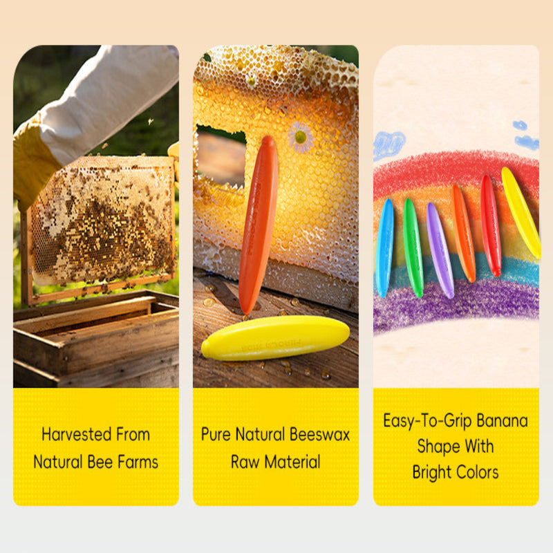Jar Melo Mess Free Banana Crayon-12 Colors