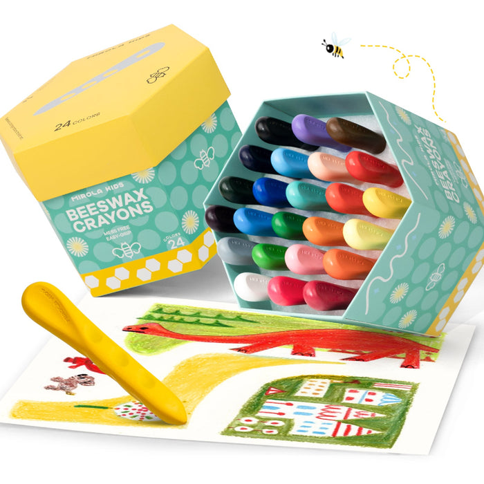 Jar Melo Mess Free Easy Grip Beeswax Crayons-Arts & Crafts-Jarmelo-Toycra