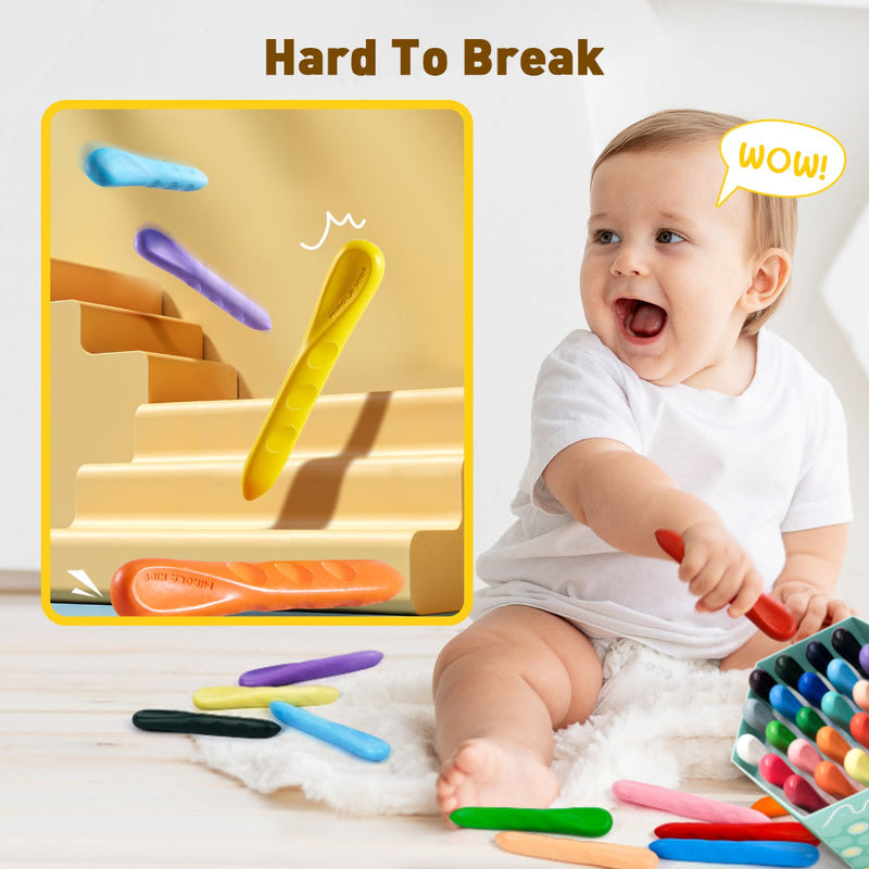 Jar Melo Mess Free Easy Grip Beeswax Crayons