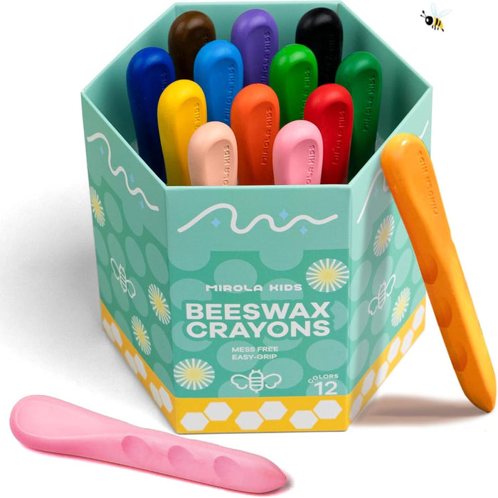 Jar Melo Mess Free Easy Grip Beeswax Crayons-Arts & Crafts-Jarmelo-Toycra