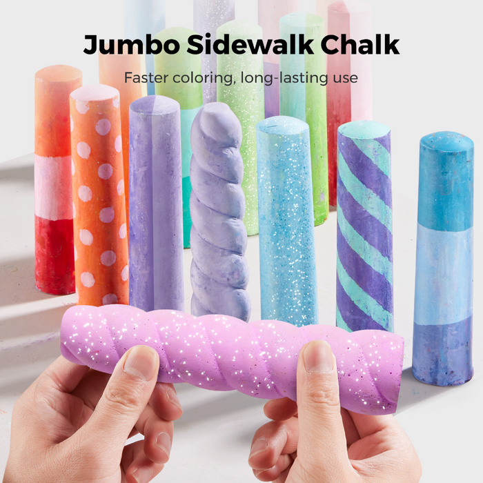 Jar Melo Rainbow Wow Sidewalk Chalk-36 Colors-Arts & Crafts-Jarmelo-Toycra