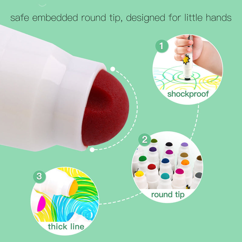 Jar Melo Special Round Tip Washable Markers