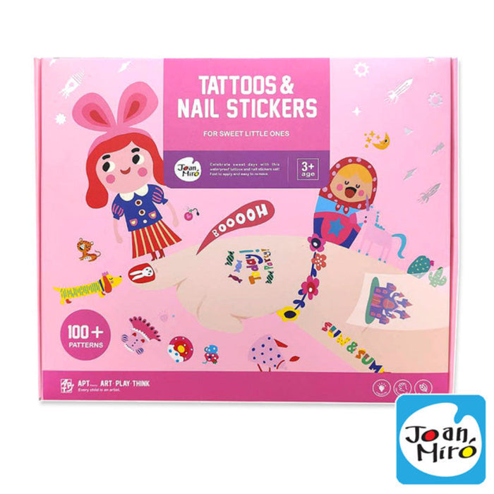 Jar Melo Tattoos & Nail Stickers For Sweet Little Ones - Pink-Arts & Crafts-Jarmelo-Toycra
