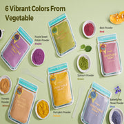 Jar Melo Vegetable Powder Paints- 6 Colors