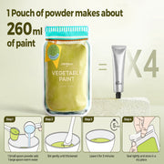 Jar Melo Vegetable Powder Paints- 6 Colors