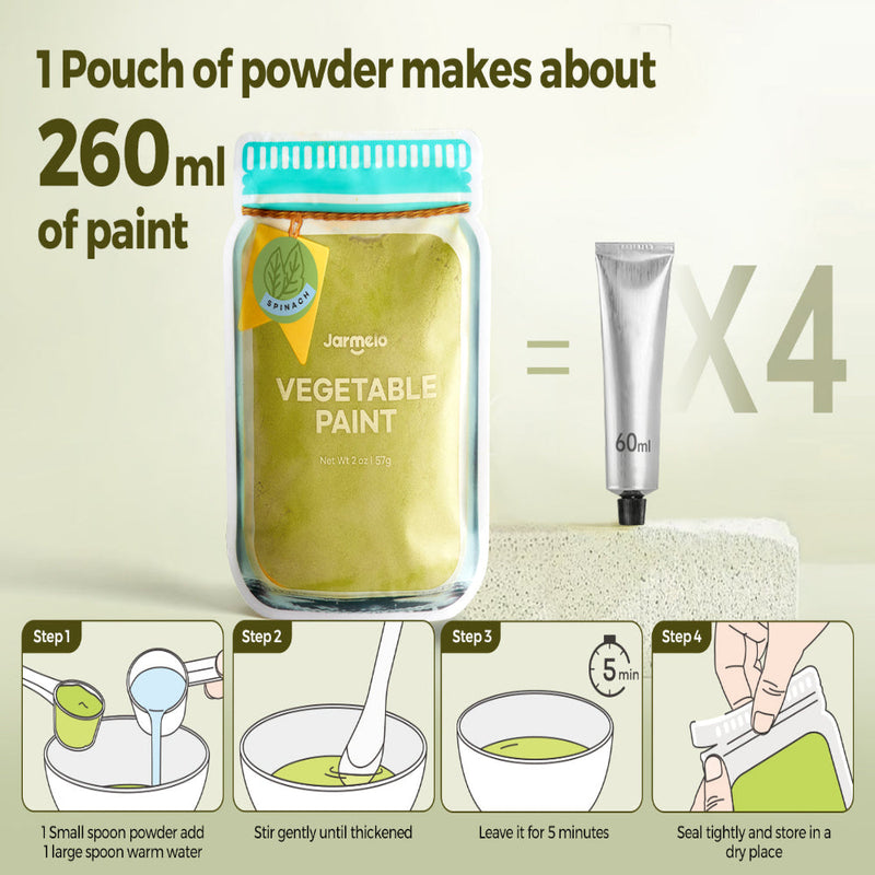 Jar Melo Vegetable Powder Paints- 6 Colors