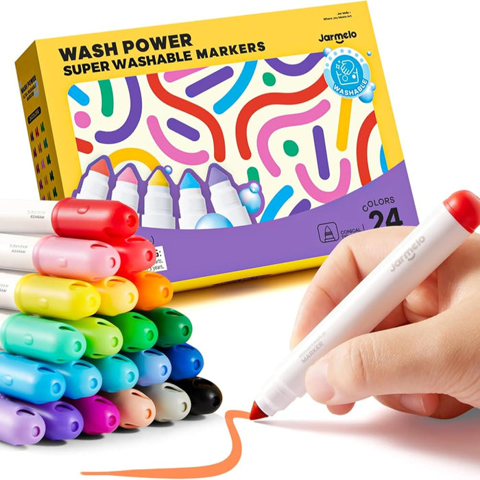 Jar Melo Wash Power Washable Markers-Arts & Crafts-Jarmelo-Toycra