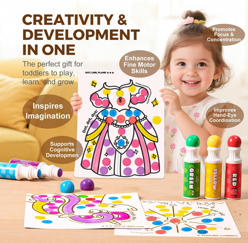 Jar Melo Washable Dot Markers Kit-Arts & Crafts-Jarmelo-Toycra