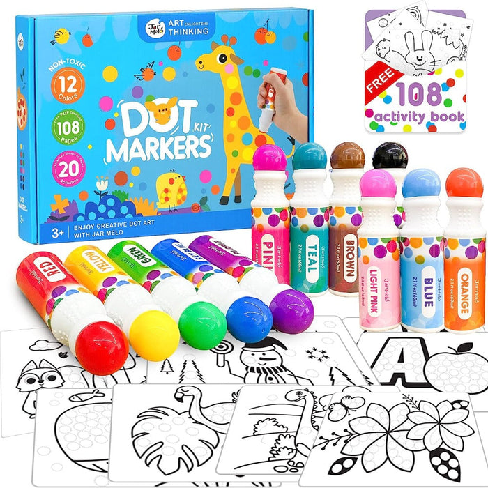 Jar Melo Washable Dot Markers Kit-Arts & Crafts-Jarmelo-Toycra