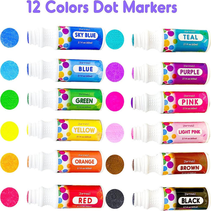 Jar Melo Washable Dot Markers Kit-Arts & Crafts-Jarmelo-Toycra