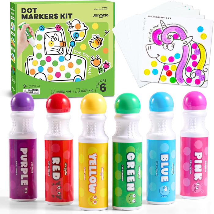 Jar Melo Washable Dot Markers Kit-Arts & Crafts-Jarmelo-Toycra