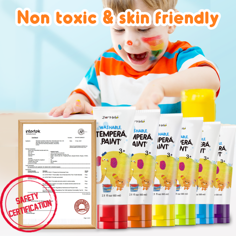 Jar Melo Washable Finger Paint Colors Set