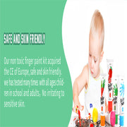Jar Melo Washable Finger Paint Colors Set