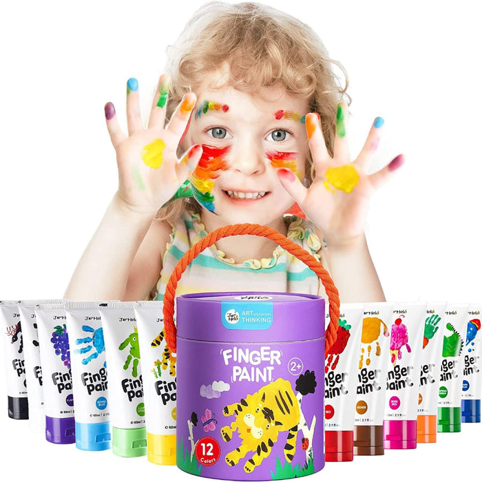 Jar Melo Washable Finger Paint Colors Set-Arts & Crafts-Jarmelo-Toycra